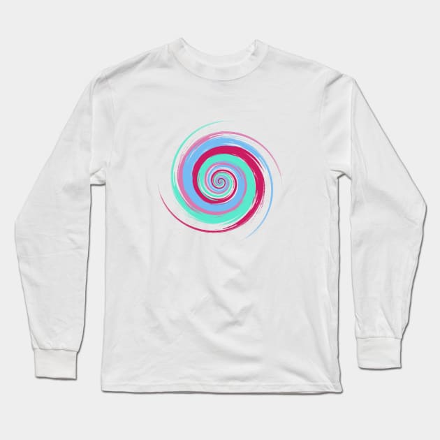 Colorful swirl - blue and pink color Long Sleeve T-Shirt by klara_art